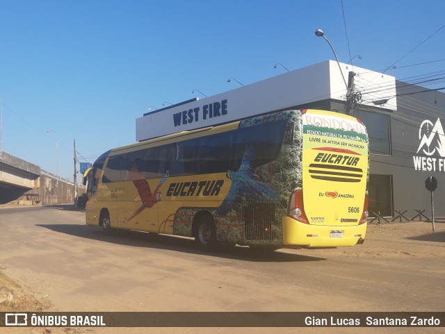 Eucatur - Empresa União Cascavel de Transportes e Turismo 5606 na cidade de Ji-Paraná, Rondônia, Brasil, por Gian Lucas  Santana Zardo. Número da foto: #9107248.