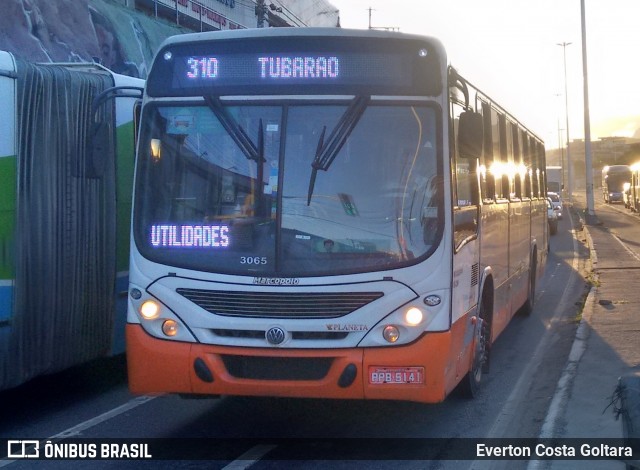 Planeta Transportes Rodoviários 3065 na cidade de Cariacica, Espírito Santo, Brasil, por Everton Costa Goltara. Número da foto: #9109657.