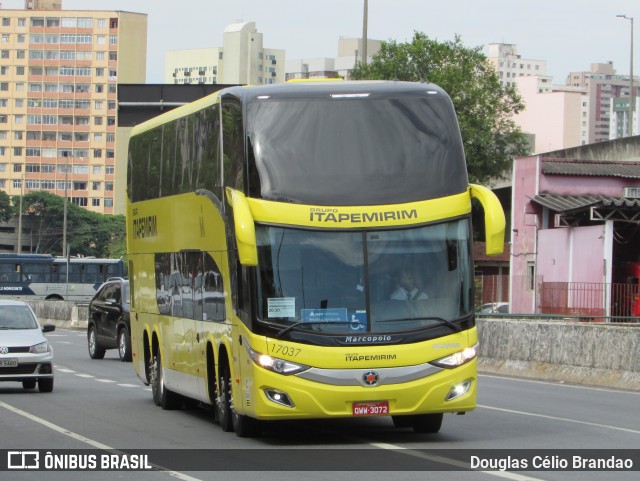 Viação Itapemirim 17037 na cidade de Belo Horizonte, Minas Gerais, Brasil, por Douglas Célio Brandao. ID da foto: 9107602.