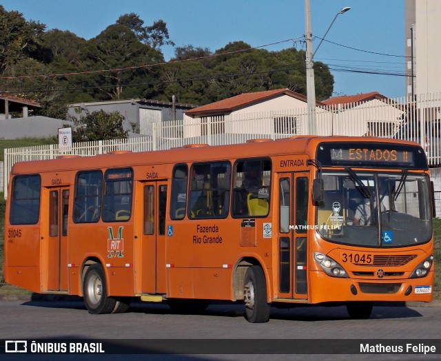 Viação Nobel 31045 na cidade de Fazenda Rio Grande, Paraná, Brasil, por Matheus Felipe. Número da foto: #9106962.