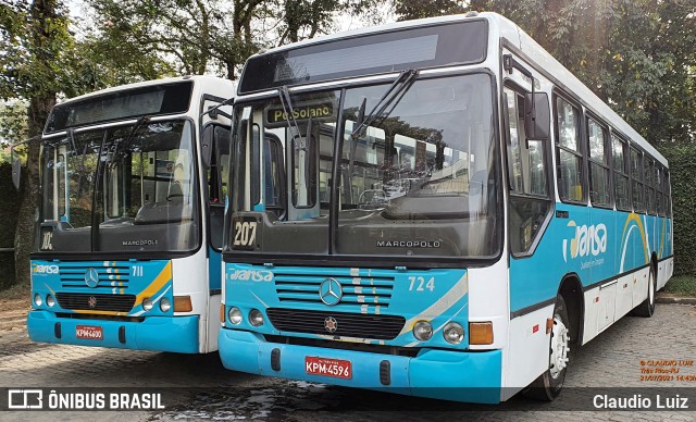 TRANSA - Transa Transporte Coletivo 724 na cidade de Três Rios, Rio de Janeiro, Brasil, por Claudio Luiz. Número da foto: #9109660.