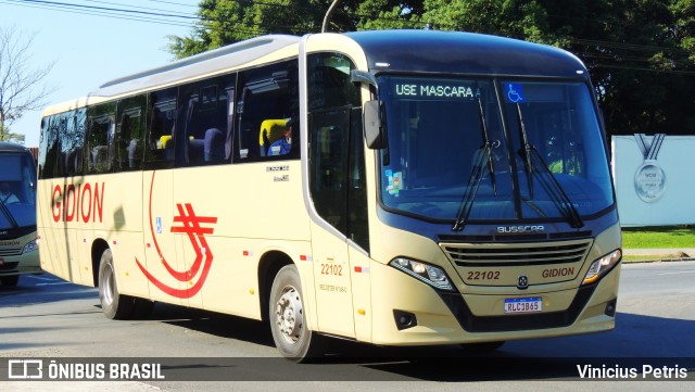 Gidion Transporte e Turismo 22102 na cidade de Joinville, Santa Catarina, Brasil, por Vinicius Petris. Número da foto: #9109400.