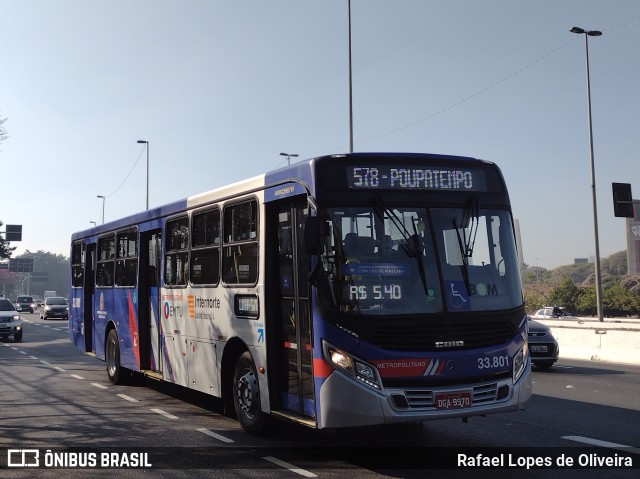 Guarulhos Transportes 33.801 na cidade de São Paulo, São Paulo, Brasil, por Rafael Lopes de Oliveira. Número da foto: #9109644.