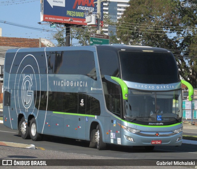 Viação Garcia 8623 na cidade de Ponta Grossa, Paraná, Brasil, por Gabriel Michalski. Número da foto: #9111469.