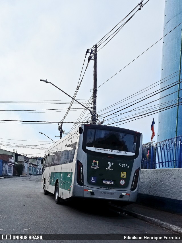 Transunião Transportes 5 6352 na cidade de São Paulo, São Paulo, Brasil, por Edinilson Henrique Ferreira. Número da foto: #9109903.