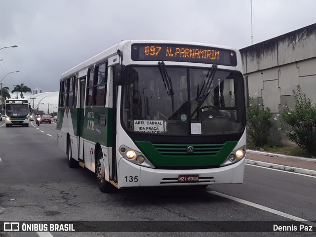 Viação Cidade das Dunas 135 na cidade de Natal, Rio Grande do Norte, Brasil, por Dennis Paz. ID da foto: 9112871.