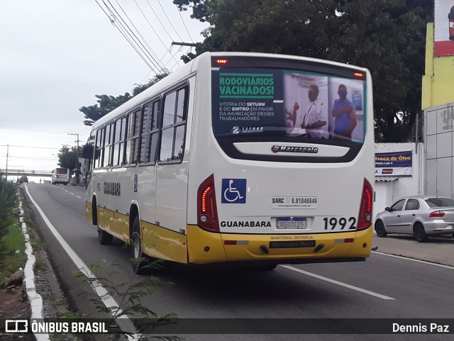 Transportes Guanabara 1992 na cidade de Natal, Rio Grande do Norte, Brasil, por Dennis Paz. ID da foto: 9112883.