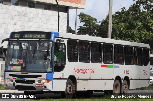 Consórcio Navegantes - 02 > Viação São Jorge > Transurb Transporte Urbano 02102 na cidade de João Pessoa, Paraíba, Brasil, por Bruno Roberto  Mendes. ID da foto: 9114966.