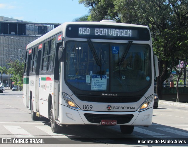 Borborema Imperial Transportes 869 na cidade de Recife, Pernambuco, Brasil, por Vicente de Paulo Alves. ID da foto: 9113201.