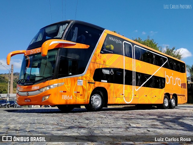 Brisa Ônibus 11864 na cidade de Juiz de Fora, Minas Gerais, Brasil, por Luiz Carlos Rosa. Número da foto: #9112730.