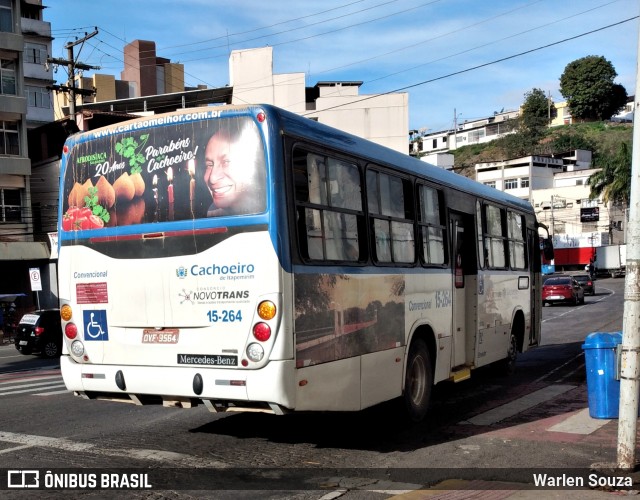 Viação Flecha Branca 15-264 na cidade de Cachoeiro de Itapemirim, Espírito Santo, Brasil, por Warlen Souza. ID da foto: 9112937.