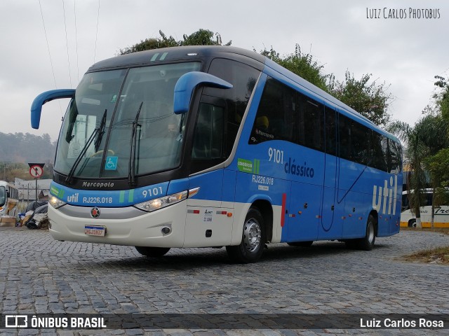 UTIL - União Transporte Interestadual de Luxo 9101 na cidade de Juiz de Fora, Minas Gerais, Brasil, por Luiz Carlos Rosa. ID da foto: 9114060.