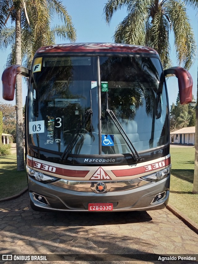 Santa Maria Fretamento e Turismo 330 na cidade de Tatuí, São Paulo, Brasil, por Agnaldo Penides. ID da foto: 9115096.