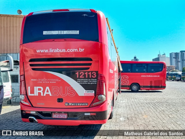 Lirabus 12113 na cidade de Campinas, São Paulo, Brasil, por Matheus Gabriel dos Santos. Número da foto: #9115499.