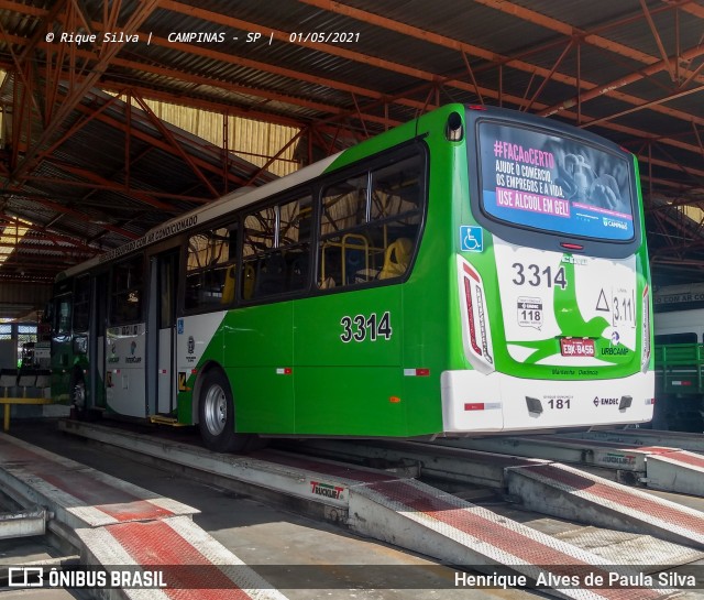 VB Transportes e Turismo 3314 na cidade de Campinas, São Paulo, Brasil, por Henrique Alves de Paula Silva. ID da foto: 9112868.