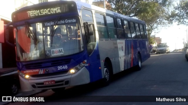 Viação Riacho Grande 2048 na cidade de São Bernardo do Campo, São Paulo, Brasil, por Matheus Silva. ID da foto: 9117949.