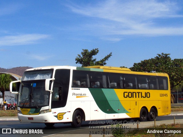 Empresa Gontijo de Transportes 12845 na cidade de Montes Claros, Minas Gerais, Brasil, por Andrew Campos. ID da foto: 9121762.