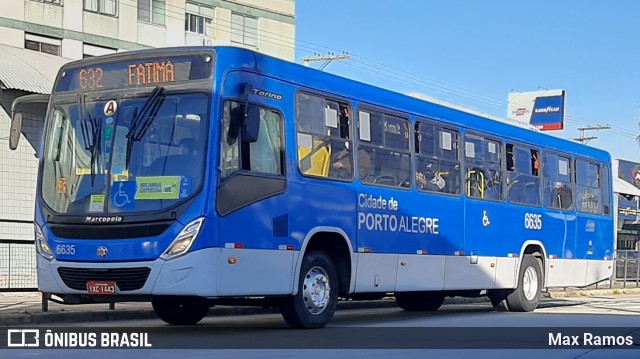 SOPAL - Sociedade de Ônibus Porto-Alegrense Ltda. 6635 na cidade de Porto Alegre, Rio Grande do Sul, Brasil, por Max Ramos. Número da foto: #9119356.