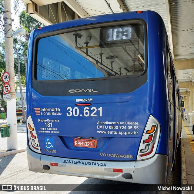 Empresa de Ônibus Vila Galvão 30.621 na cidade de São Paulo, São Paulo, Brasil, por Michel Nowacki. ID da foto: 9120700.