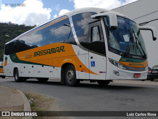 Viação Bassamar 203 na cidade de Juiz de Fora, Minas Gerais, Brasil, por Luiz Carlos Rosa. Número da foto: #9122011.
