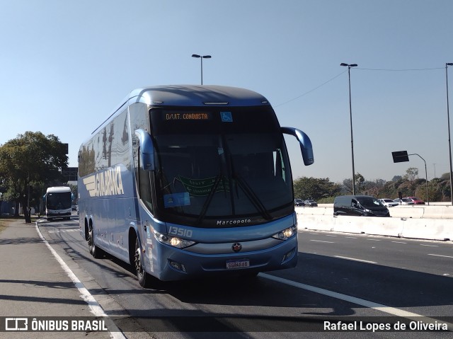 Viação Águia Branca 13510 na cidade de São Paulo, São Paulo, Brasil, por Rafael Lopes de Oliveira. Número da foto: #9123512.