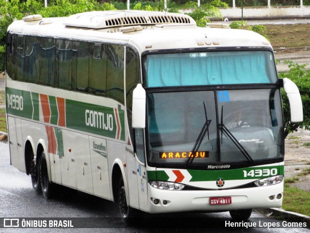 Empresa Gontijo de Transportes 14330 na cidade de Aracaju, Sergipe, Brasil, por Henrique Lopes Gomes. Número da foto: #9122605.