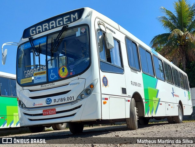 Viação Pinheiral RJ 189.001 na cidade de Pinheiral, Rio de Janeiro, Brasil, por Matheus Martins da Silva. ID da foto: 9123746.