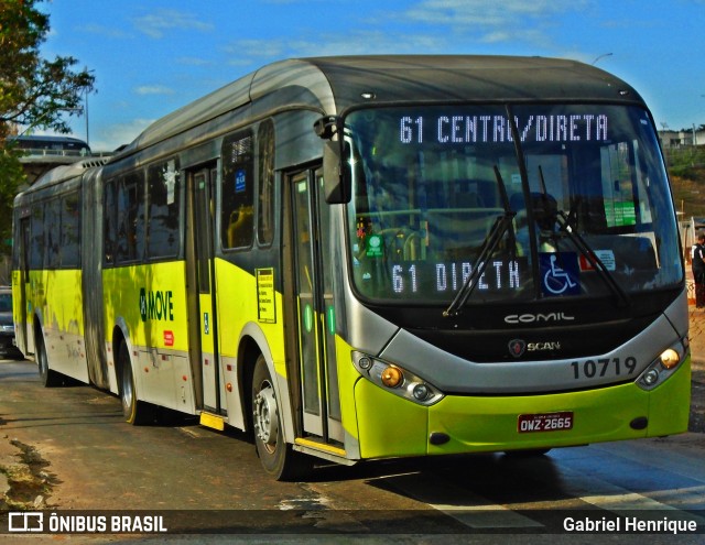 Milênio Transportes 10719 na cidade de Belo Horizonte, Minas Gerais, Brasil, por Gabriel Henrique. ID da foto: 9123772.