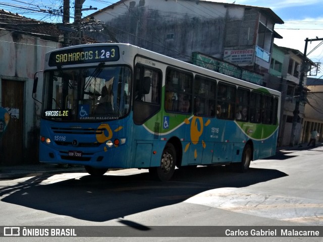 Viação Serrana 15116 na cidade de Serra, Espírito Santo, Brasil, por Carlos Gabriel  Malacarne. ID da foto: 9123820.