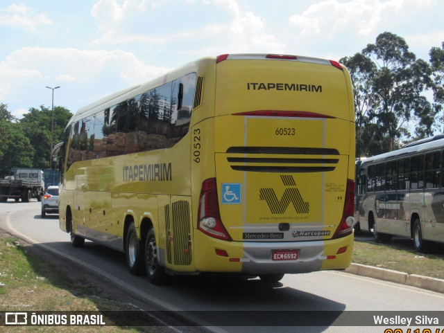 Viação Itapemirim 60523 na cidade de Belo Horizonte, Minas Gerais, Brasil, por Weslley Silva. ID da foto: 9123377.