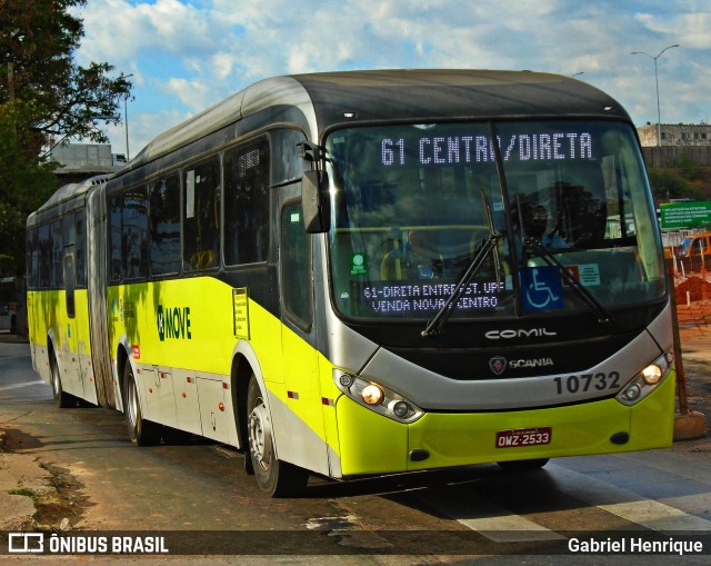 Milênio Transportes 10732 na cidade de Belo Horizonte, Minas Gerais, Brasil, por Gabriel Henrique. ID da foto: 9124225.