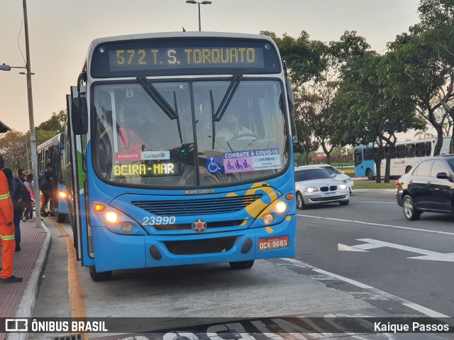 Viação Grande Vitória 23990 na cidade de Vitória, Espírito Santo, Brasil, por Kaique Passos. Número da foto: #9124058.
