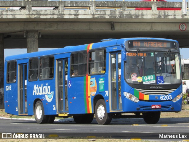 Viação Atalaia Transportes 6203 na cidade de Aracaju, Sergipe, Brasil, por Matheus Lex. Número da foto: #9044459.
