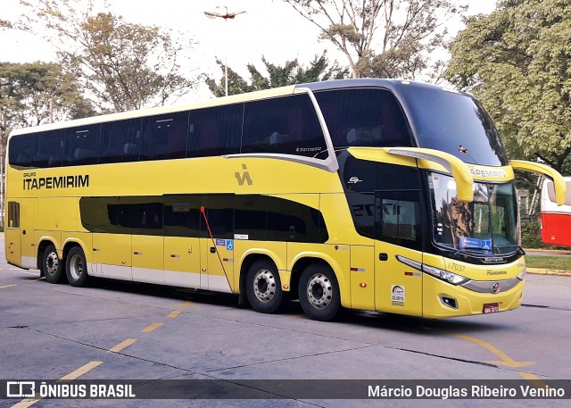 Viação Itapemirim 17037 na cidade de São Paulo, São Paulo, Brasil, por Márcio Douglas Ribeiro Venino. ID da foto: 9044677.