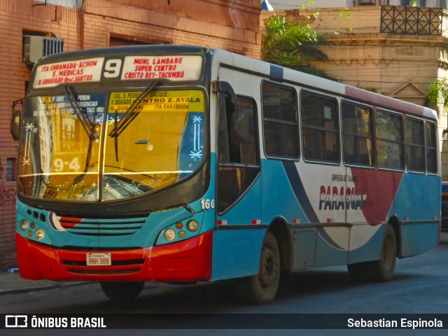 Empresa de Transporte Paraguay Linea 9 166 na cidade de Asunción, Paraguai, por Sebastian Espinola. ID da foto: 9046088.