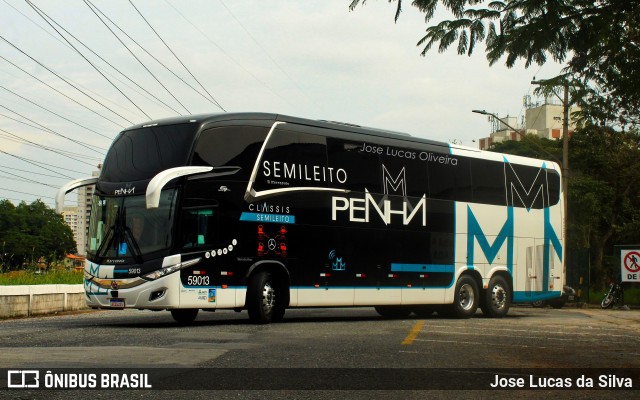 Empresa de Ônibus Nossa Senhora da Penha 59013 na cidade de São José dos Campos, São Paulo, Brasil, por Jose Lucas da Silva. ID da foto: 9044260.