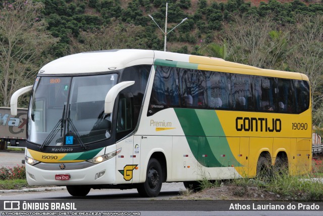 Empresa Gontijo de Transportes 19090 na cidade de Manhuaçu, Minas Gerais, Brasil, por Athos Lauriano do Prado. ID da foto: 9045324.