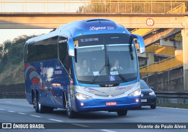 Lopes Turismo 1005 na cidade de Santa Isabel, São Paulo, Brasil, por Vicente de Paulo Alves. Número da foto: #9126660.