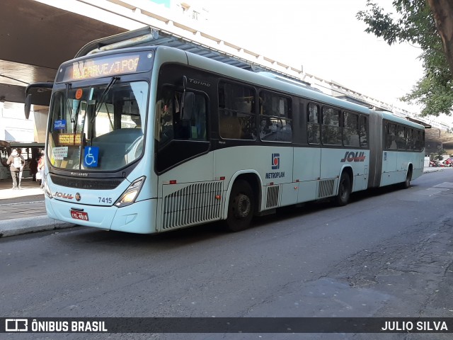 SOUL - Sociedade de Ônibus União Ltda. 7415 na cidade de Porto Alegre, Rio Grande do Sul, Brasil, por JULIO SILVA. ID da foto: 9127367.