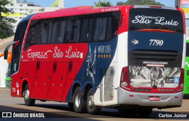 Expresso São Luiz 7790 na cidade de Goiânia, Goiás, Brasil, por Carlos Júnior. Número da foto: #9125203.