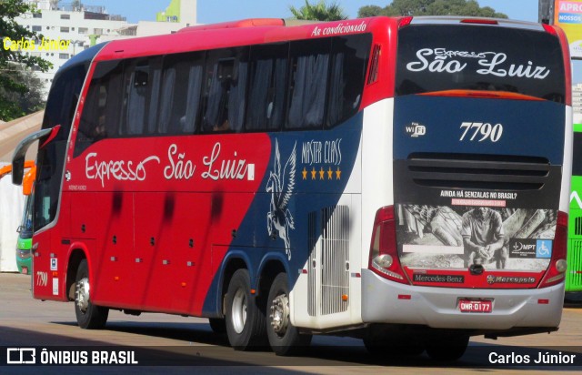 Expresso São Luiz 7790 na cidade de Goiânia, Goiás, Brasil, por Carlos Júnior. ID da foto: 9125203.