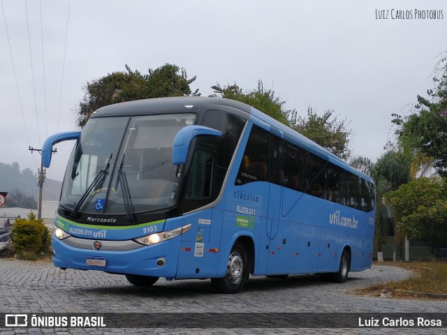 UTIL - União Transporte Interestadual de Luxo 9103 na cidade de Juiz de Fora, Minas Gerais, Brasil, por Luiz Carlos Rosa. Número da foto: #9126332.