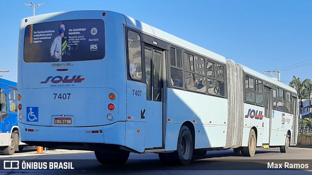 SOUL - Sociedade de Ônibus União Ltda. 7407 na cidade de Porto Alegre, Rio Grande do Sul, Brasil, por Max Ramos. Número da foto: #9125870.