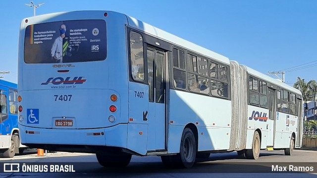 SOUL - Sociedade de Ônibus União Ltda. 7407 na cidade de Porto Alegre, Rio Grande do Sul, Brasil, por Max Ramos. ID da foto: 9125870.