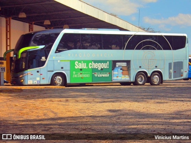 Viação Garcia 8534 na cidade de Itapetininga, São Paulo, Brasil, por Vinicius Martins. ID da foto: 9126090.