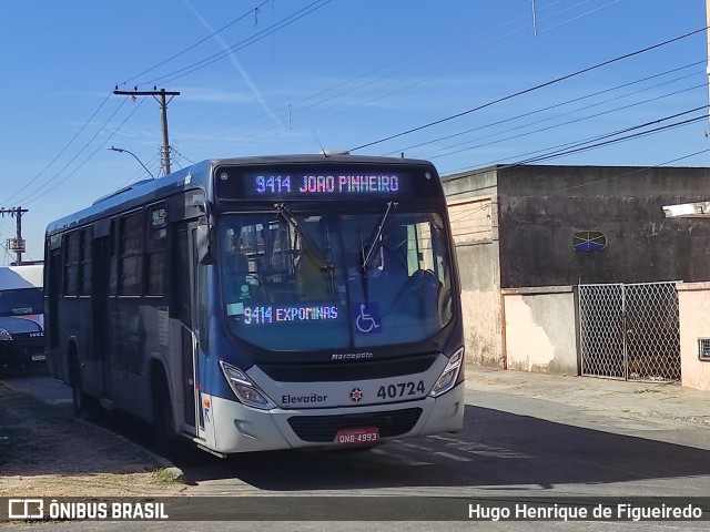 Viação Anchieta 40724 na cidade de Belo Horizonte, Minas Gerais, Brasil, por Hugo Henrique de Figueiredo. ID da foto: 9127383.