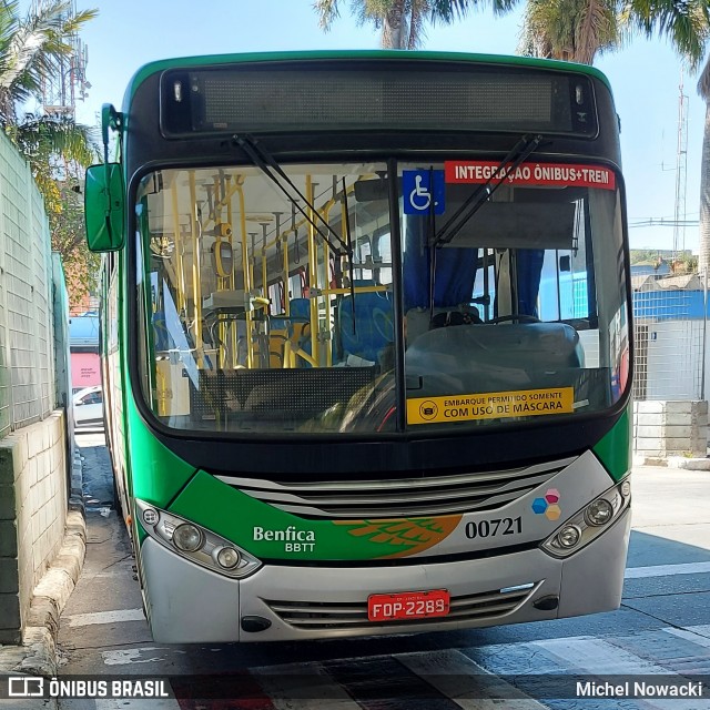 BBTT - Benfica Barueri Transporte e Turismo 00721 na cidade de Jandira, São Paulo, Brasil, por Michel Nowacki. Número da foto: #9130087.
