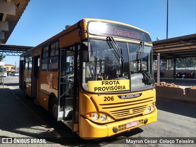 Francovig Transportes Coletivos 206 na cidade de Araucária, Paraná, Brasil, por Mayron Cesar  Colaço Teixeira. ID da foto: 9128121.