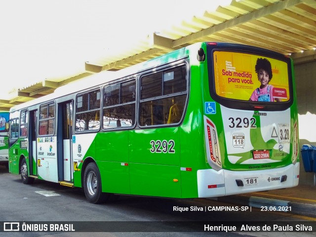 VB Transportes e Turismo 3292 na cidade de Campinas, São Paulo, Brasil, por Henrique Alves de Paula Silva. Número da foto: #9128012.