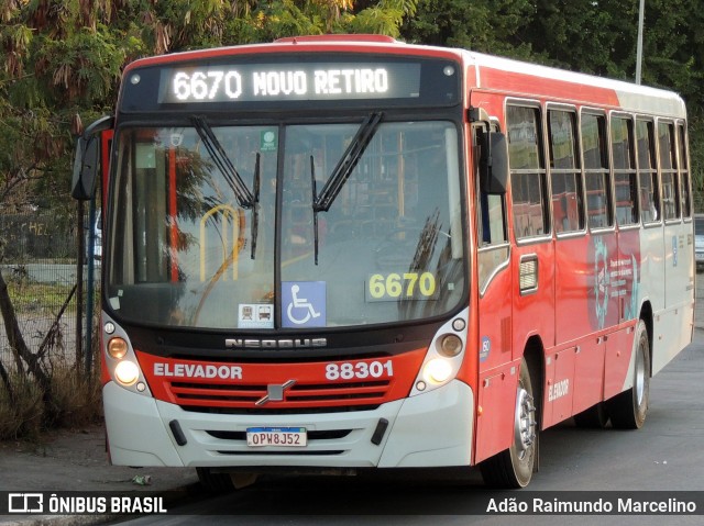 Viação Novo Retiro 88301 na cidade de Contagem, Minas Gerais, Brasil, por Adão Raimundo Marcelino. ID da foto: 9131126.